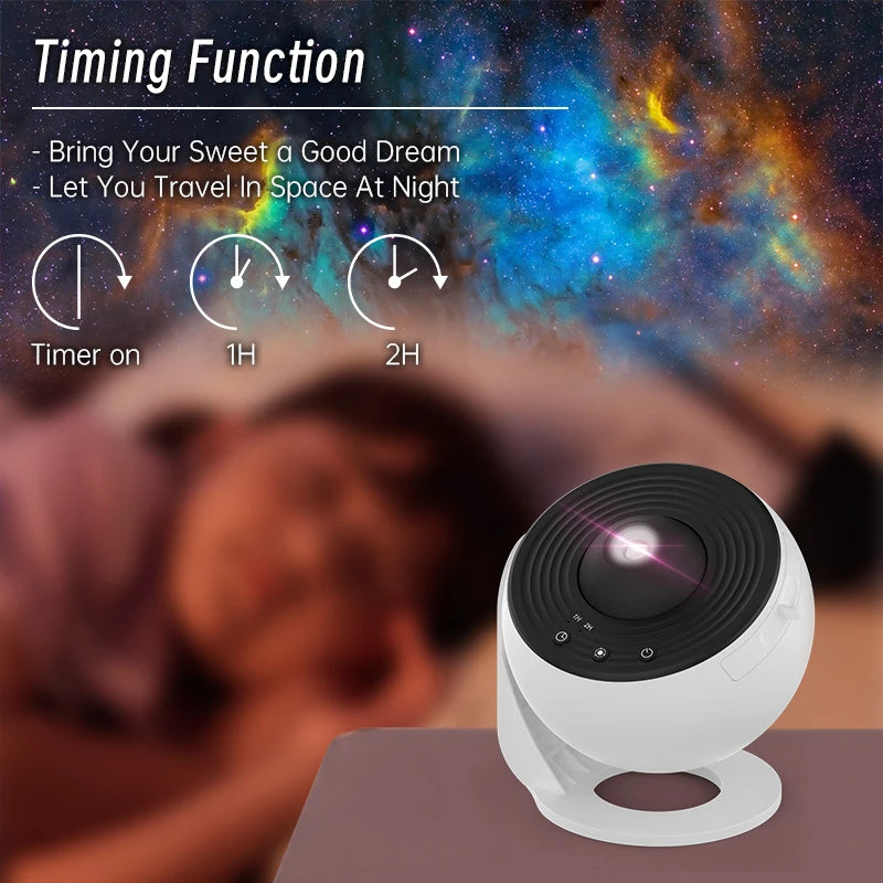 Galaxy Projector - Transform Your Bedroom with Starry Sky. Perfect for Kids, Valentines Day, and Weddings
