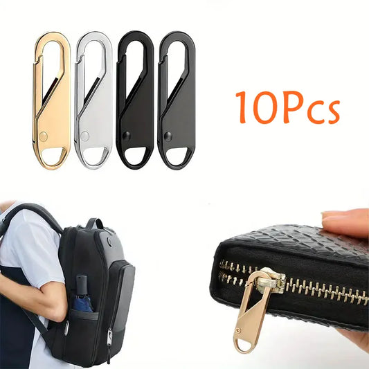 10 Pcs Zipper Slider Puller Instant Zipper, Repair Bag Replacement Bad Buckle Travel Bag Suitcase Zipper