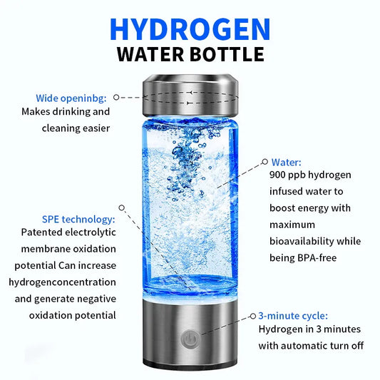 Rich Water Cup Electric Hydrogen Rich Water Generator Bottle Titanium Quality Filter Portable Antioxidant