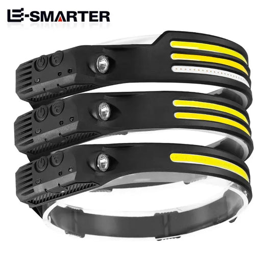 Headlamp Rechargeable USB   Flashlight Waterproof for Hunting Camping