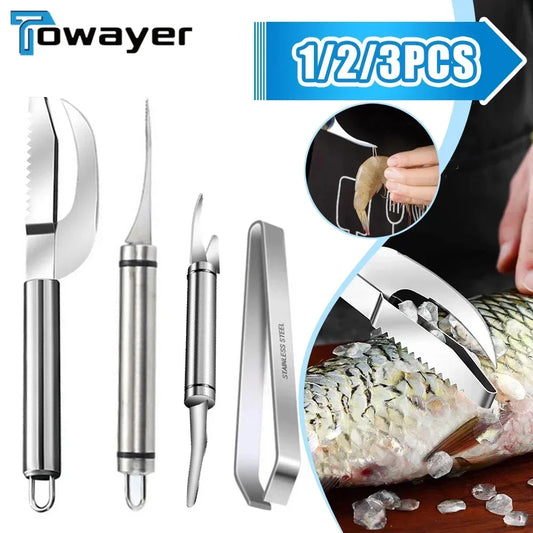 Special steel knife for cutting and peeling fish
