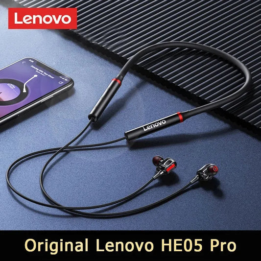 Original Lenovo HE05 Pro Wireless Bluetooth Earphone Neckband Headphones